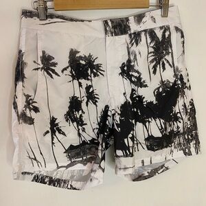 NWT Retromarine New York Palm Tree Swim Trunks